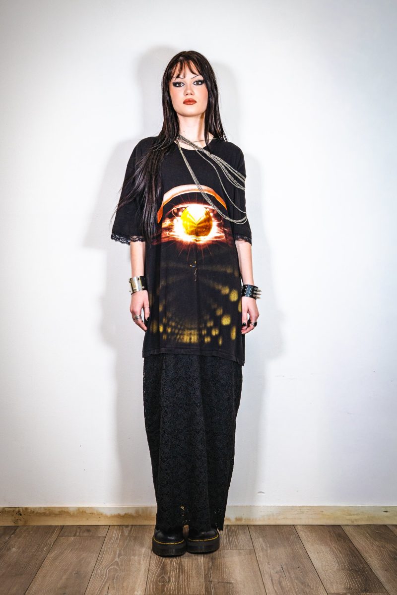 Robe DELIRIUM oversize taille M, vêtement unisexe upcyclé ecce OPNI