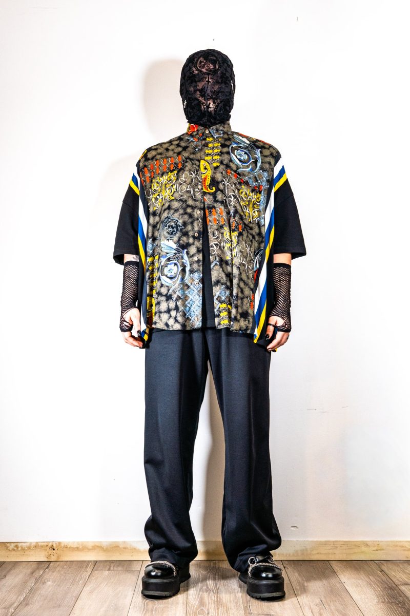 Chemise CONGLO SHIRT imprimée, vêtement upcyclé unisexe ecce OPNI